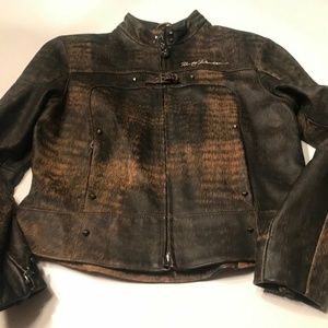 Harley Davidson Terrain Genuine Leather Coat Small